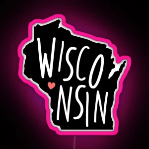 Wisconsin RGB Neon Sign