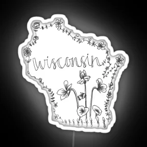 Wisconsin State Flower RGB Neon Sign