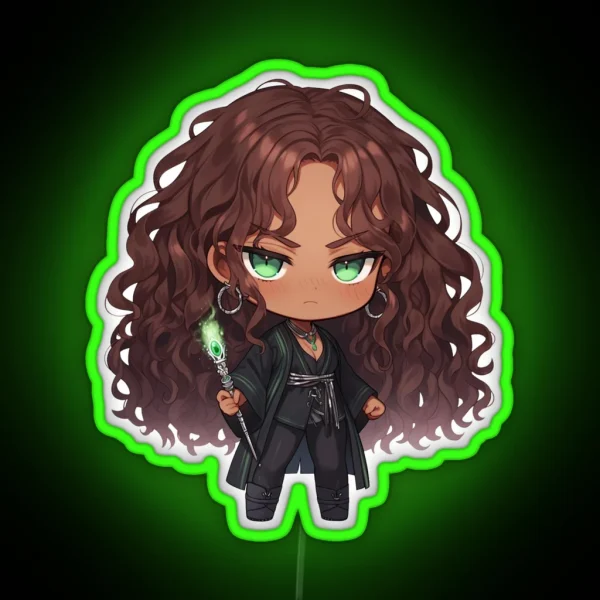 Witch Mythical Chibi RGB Neon Sign