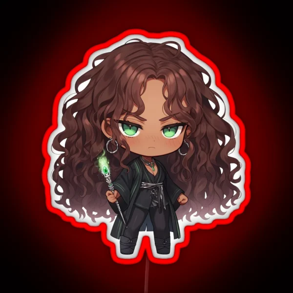 Witch Mythical Chibi RGB Neon Sign