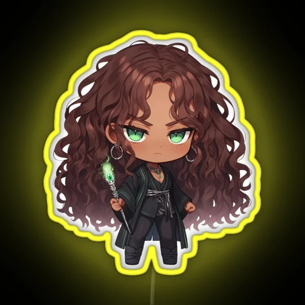 Witch Mythical Chibi RGB Neon Sign