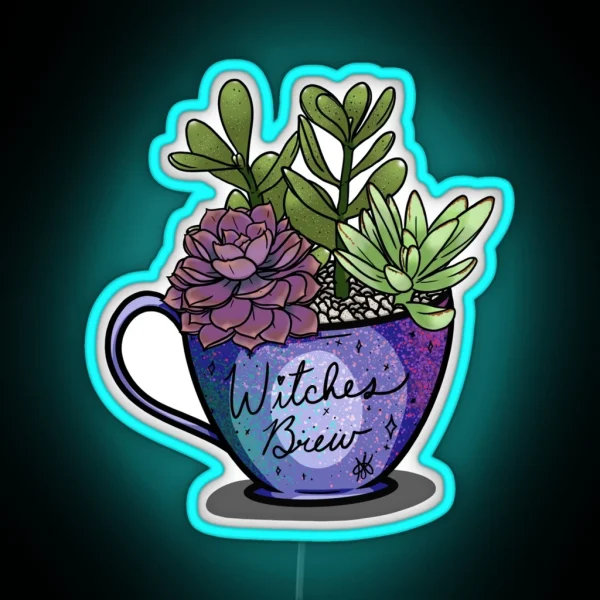 Witches Brew Succulents RGB Neon Sign