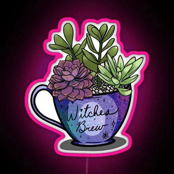 Witches Brew Succulents RGB Neon Sign