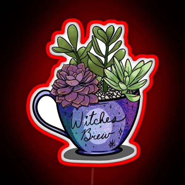 Witches Brew Succulents RGB Neon Sign