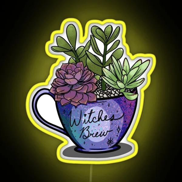 Witches Brew Succulents RGB Neon Sign