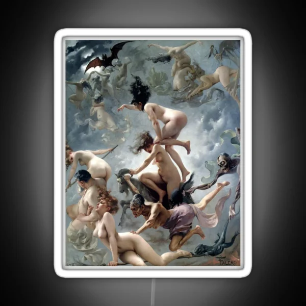 Witches Going To Their Sabbath Luis Ricardo Falero RGB Neon Sign
