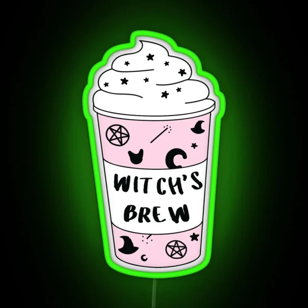 Witchs Brew Coffee RGB Neon Sign