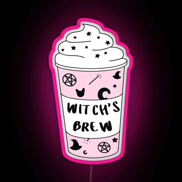 Witchs Brew Coffee RGB Neon Sign