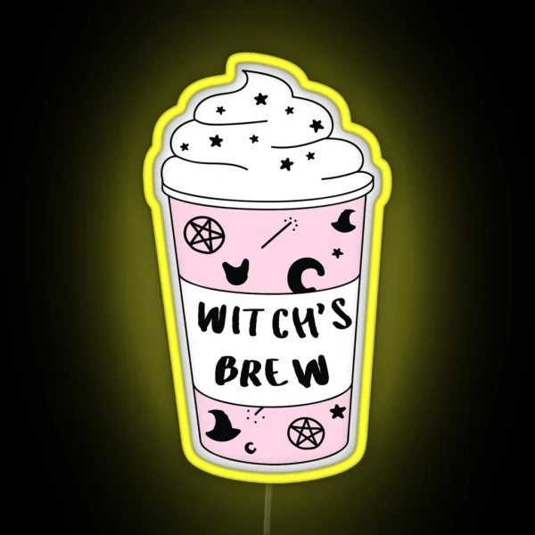 Witchs Brew Coffee RGB Neon Sign