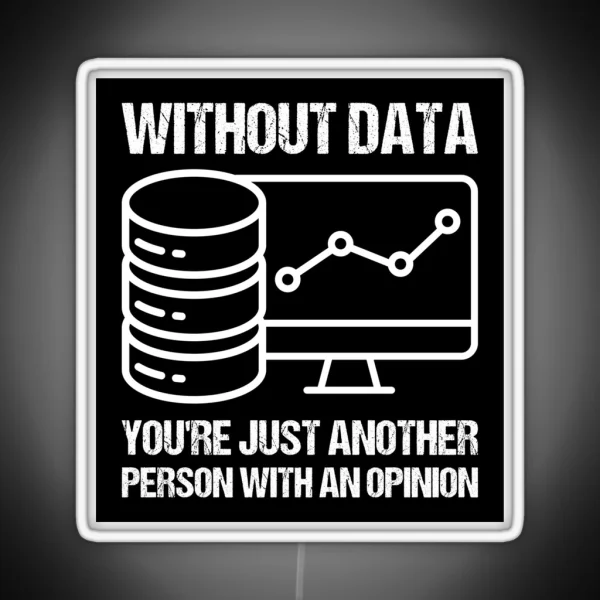 Without Data You Re Just Another Person With RGB Neon Sign