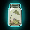 RGB Neon Sign Wizard Frog Enamel Mason Jar Magical Decoration