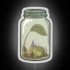 RGB Neon Wizard Frog Illuminated Sign in a Mason Jar