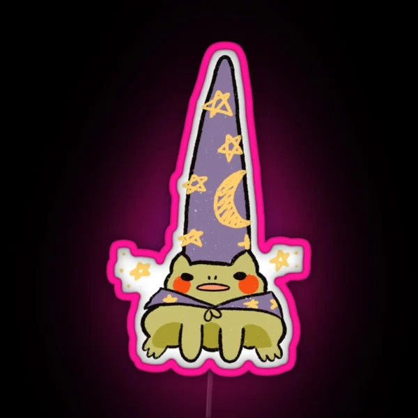 Wizard Frog RGB Neon Sign
