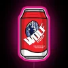 RGB LED Canvas Sign with Bright Wolf Cola Neon Lighting