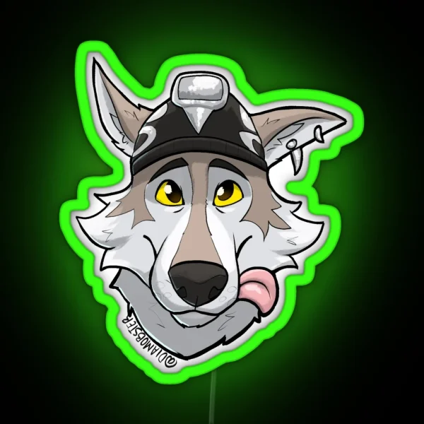 Wolf Dell RGB Neon Sign