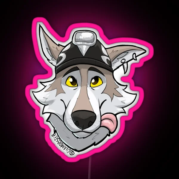 Wolf Dell RGB Neon Sign