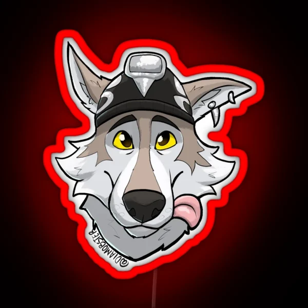 Wolf Dell RGB Neon Sign