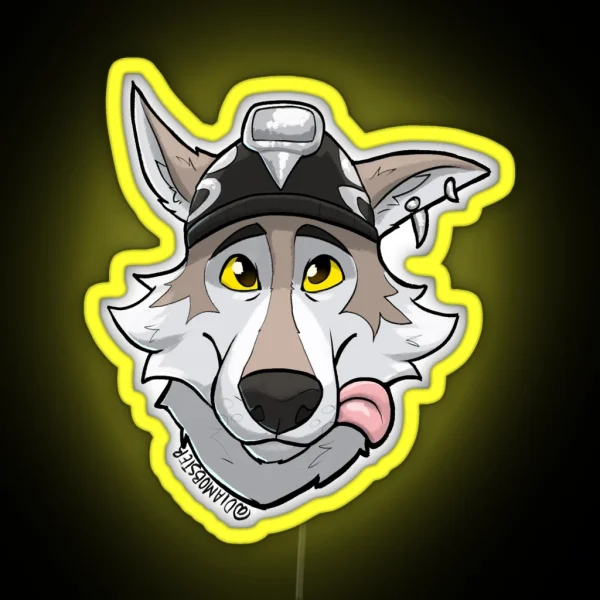 Wolf Dell RGB Neon Sign