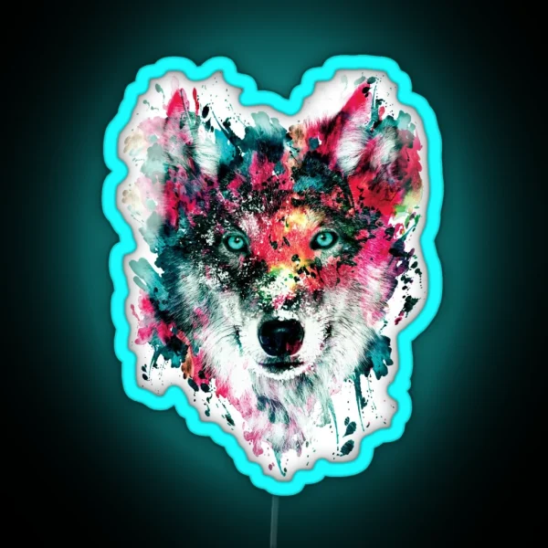 Wolf II RGB Neon Sign