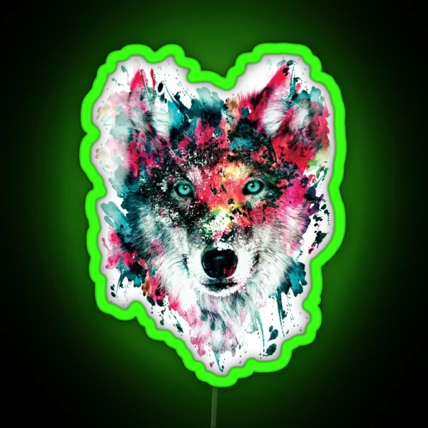 Wolf II RGB Neon Sign