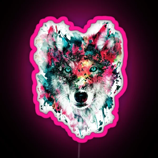 Wolf II RGB Neon Sign