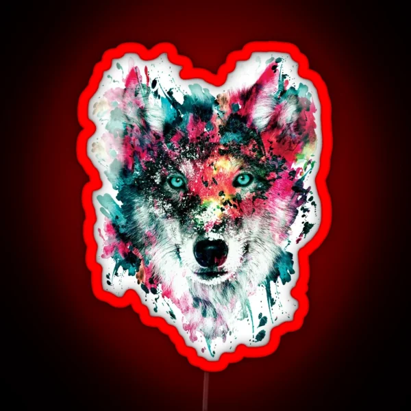 Wolf II RGB Neon Sign