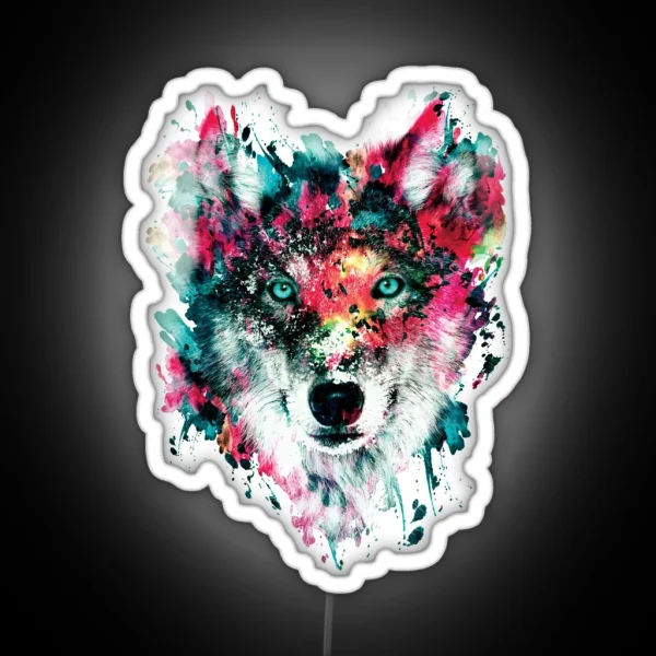 Wolf II RGB Neon Sign