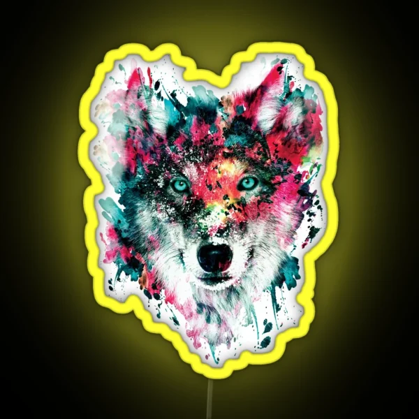 Wolf II RGB Neon Sign