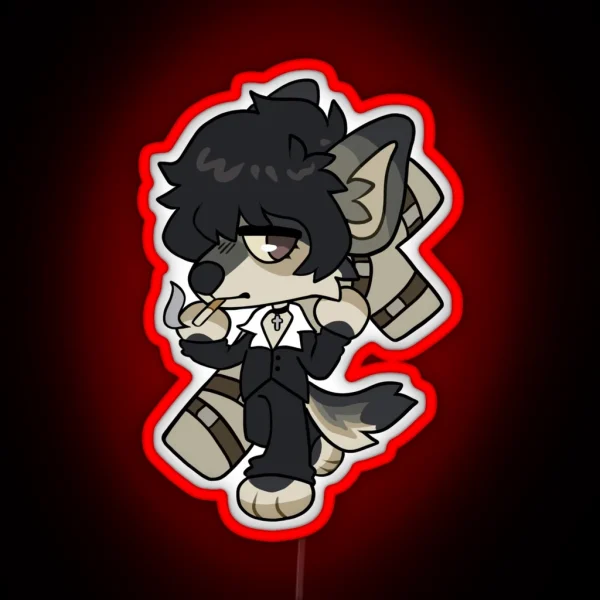 Wolfwood Doggy RGB Neon Sign