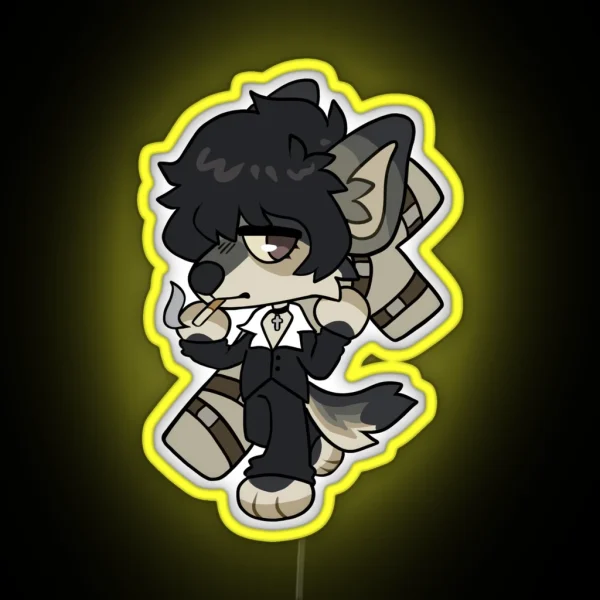 Wolfwood Doggy RGB Neon Sign