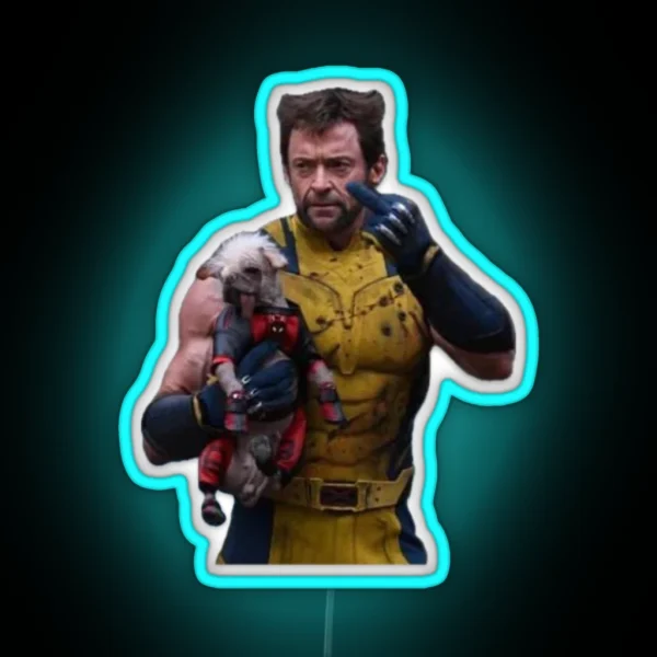 Wolverine And Dogpool RGB Neon Sign