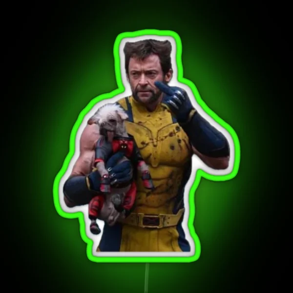 Wolverine And Dogpool RGB Neon Sign