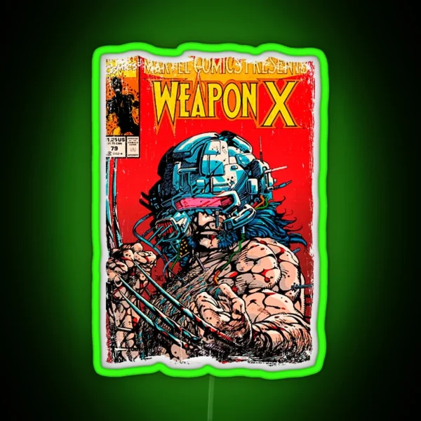 Wolverine Vintage Cover Led RGB Neon Sign