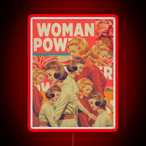 Woman Power RGB Neon Sign