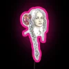 Stunning RGB Neon Sign Featuring a Beautiful Braided Haired Woman