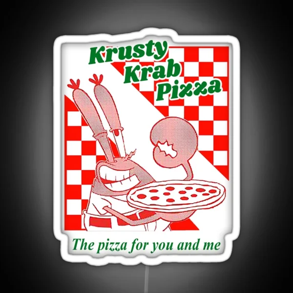 Women Men Krusty Krab Pizza Awesome For Movie Fan RGB Neon Sign