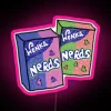 Vibrant RGB LED digital art display featuring Wonka Nerds candy theme