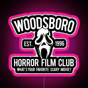 Woodsboro Horror Film Club RGB Neon Sign