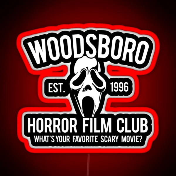 Woodsboro Horror Film Club RGB Neon Sign
