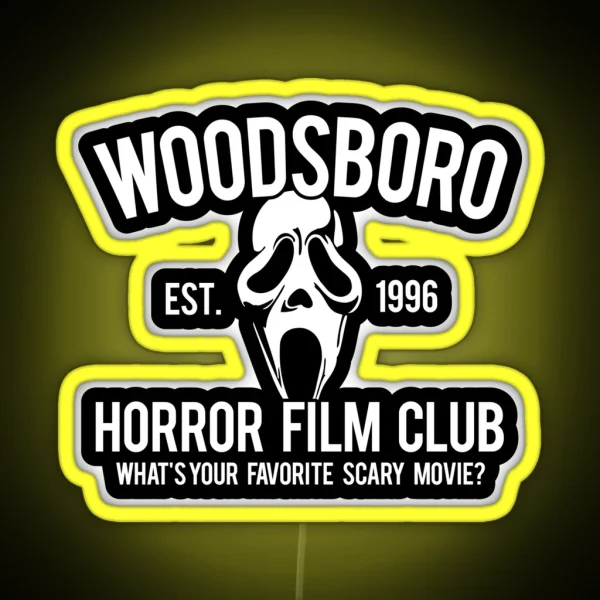 Woodsboro Horror Film Club RGB Neon Sign