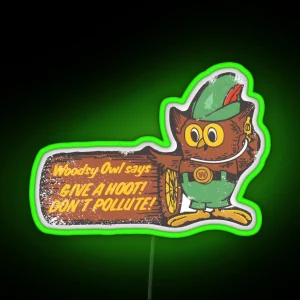 Woodsy Owl RGB Neon Sign