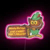 Vibrant woods-inspired RGB LED neon sign with customizable color settings