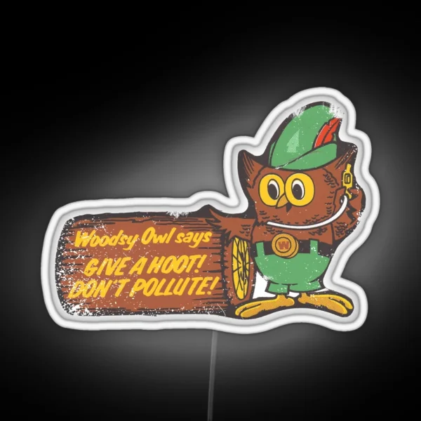 Woodsy Owl RGB Neon Sign