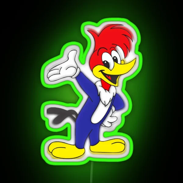 Woody Woodpecker RGB Neon Sign