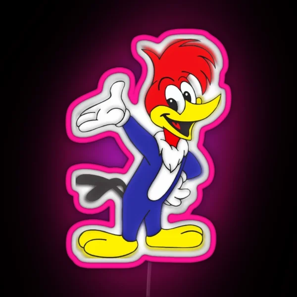 Woody Woodpecker RGB Neon Sign