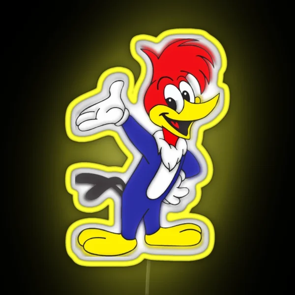 Woody Woodpecker RGB Neon Sign