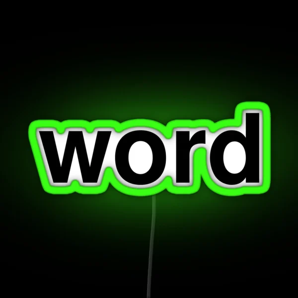 Word RGB Neon Sign