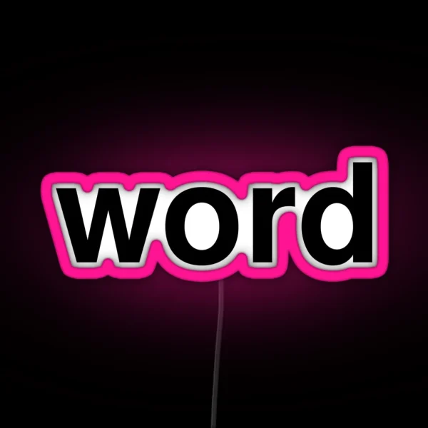 Word RGB Neon Sign