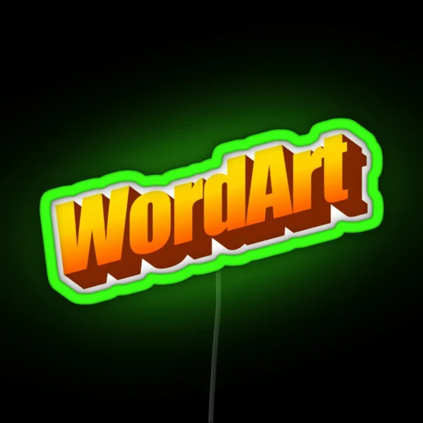 Wordart Word RGB Neon Sign
