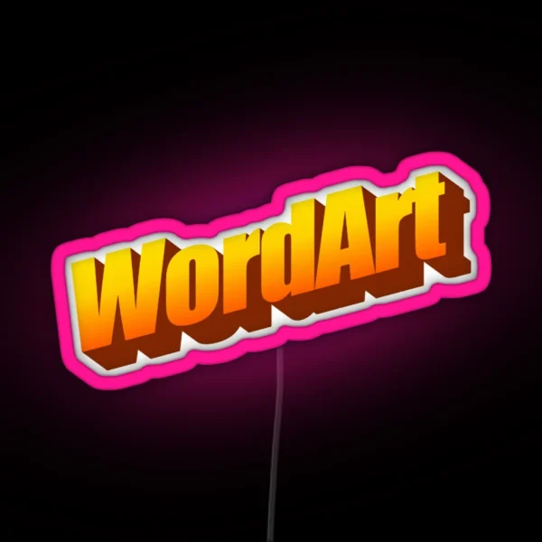 Wordart Word RGB Neon Sign